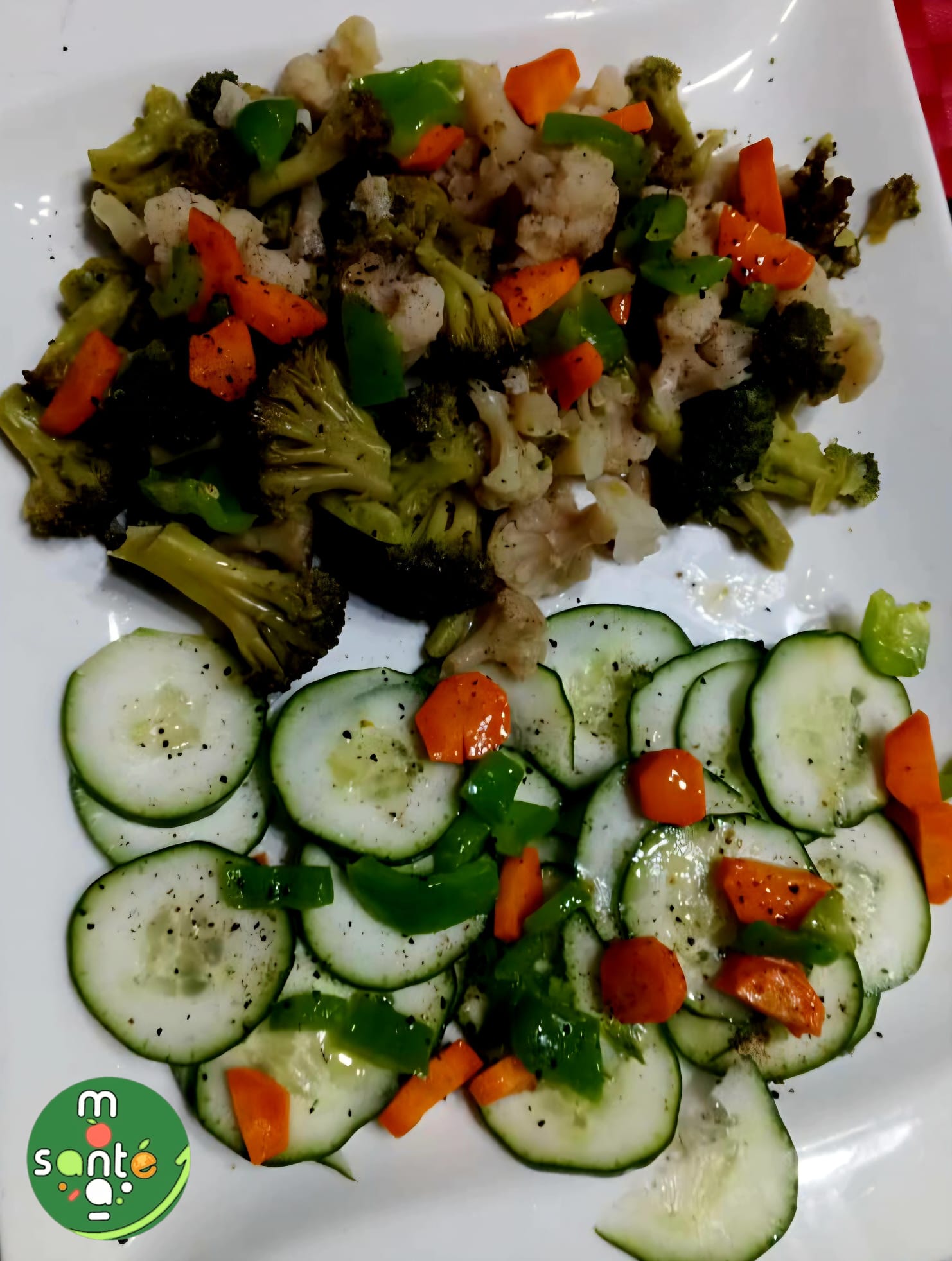 Exemple de repas équilibré préparé par un participant MONASANTE