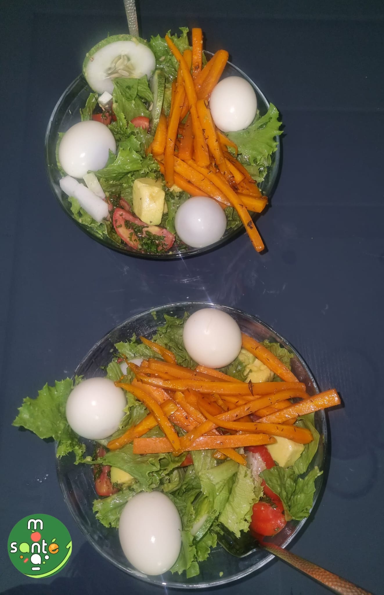 Exemple de repas équilibré préparé par un participant MONASANTE