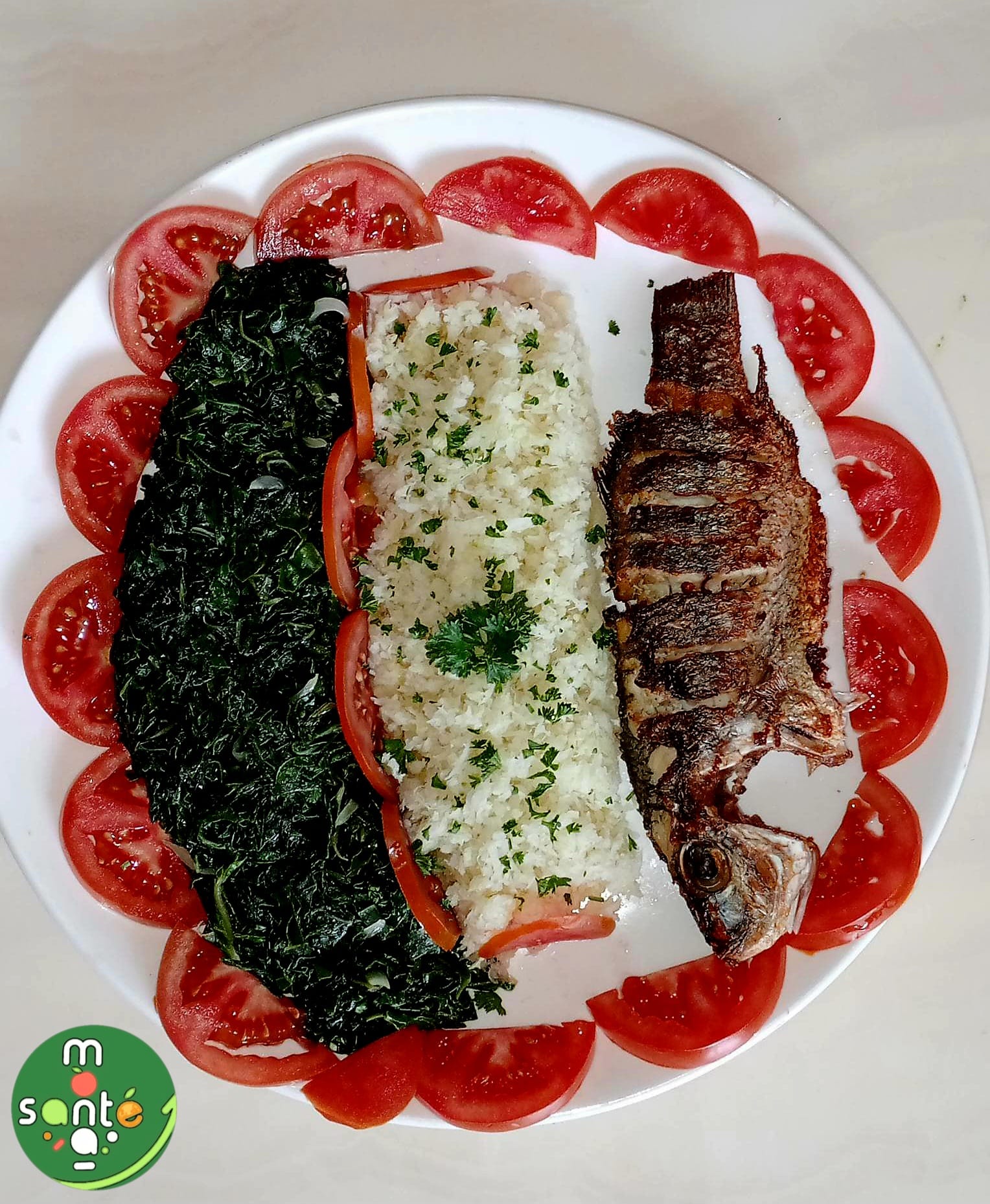 Exemple de repas équilibré préparé par un participant MONASANTE