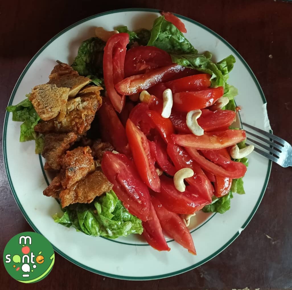 Exemple de repas équilibré préparé par un participant MONASANTE